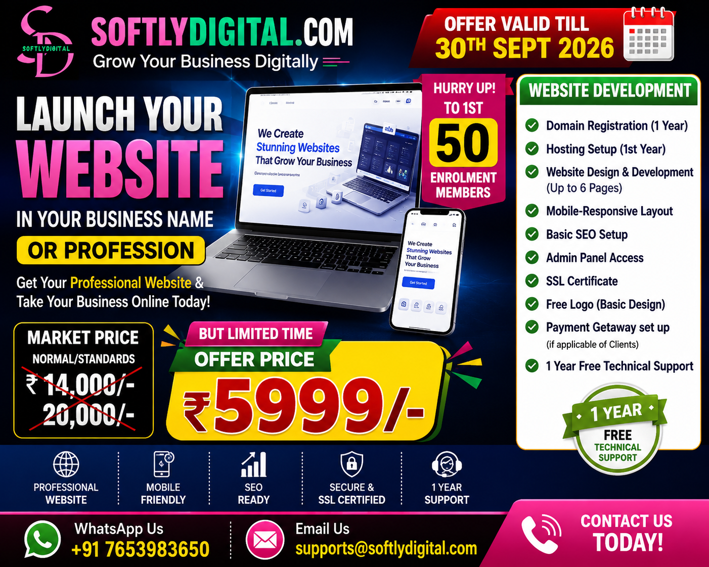 SOFTLY DIGITAL Website Development Offer